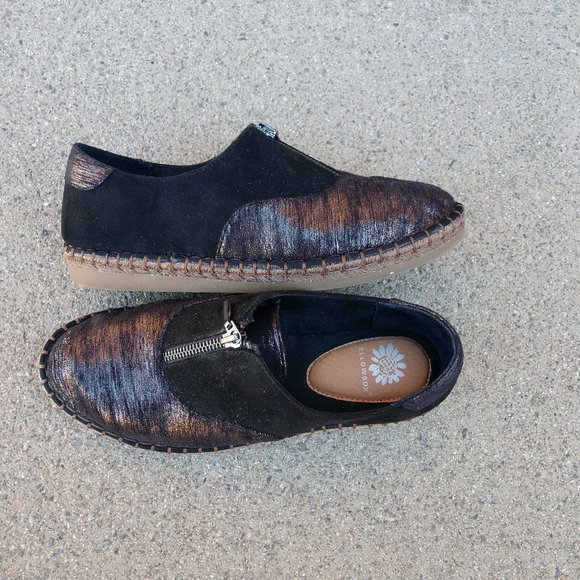 YELLOWBOX GRAHM ESPADRILLE SLIP ON SHOES 7.5 MEDIUM ZIP UP TOP - Picture 6 of 8